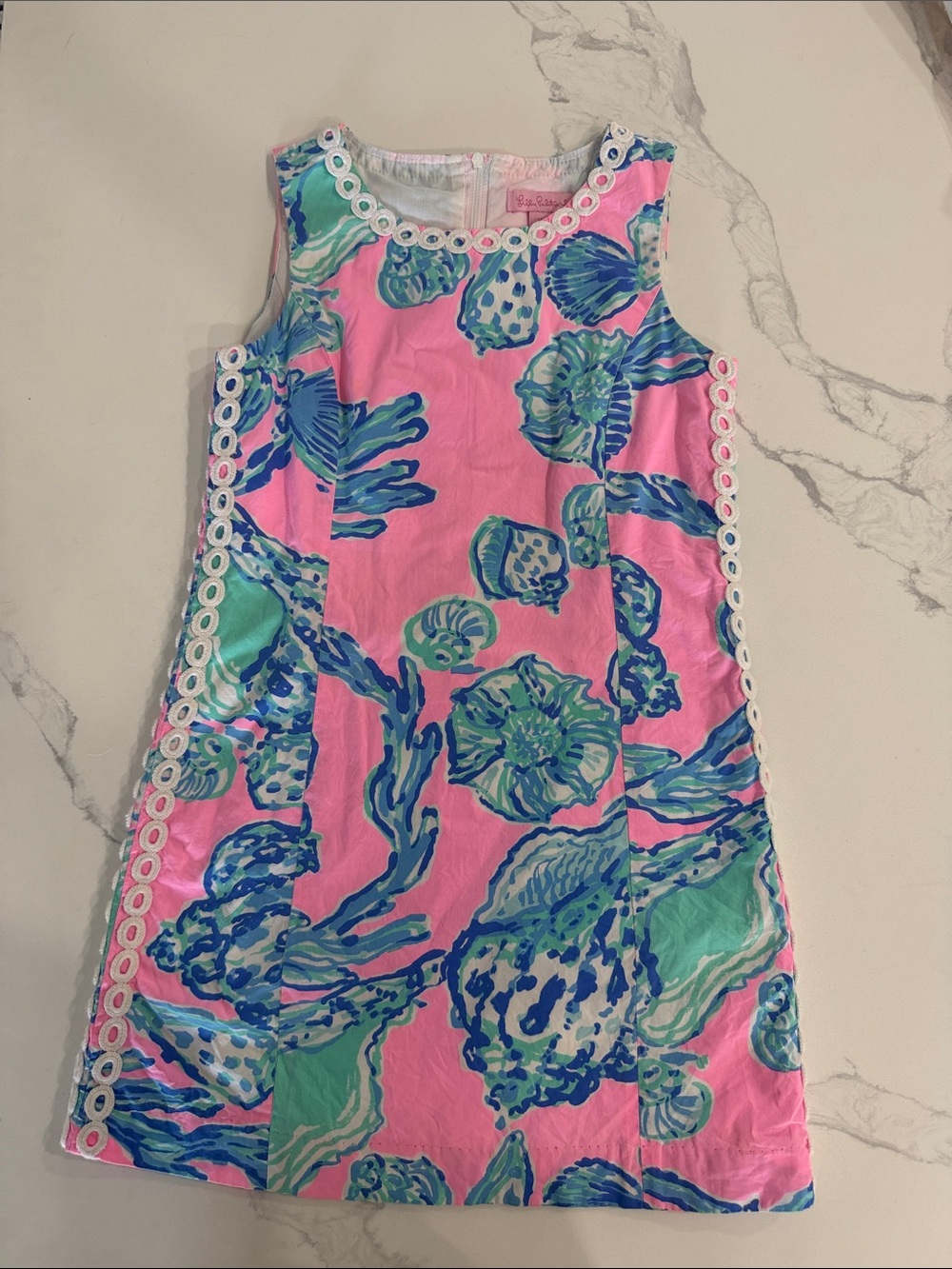Lilly Pulitzer Pink, Green & Blue Sleeveless Shift Dress